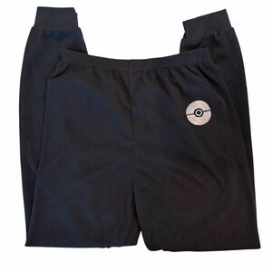 Pokémon Black Jogger Sweatpants Poké Ball Logo Size 14/15